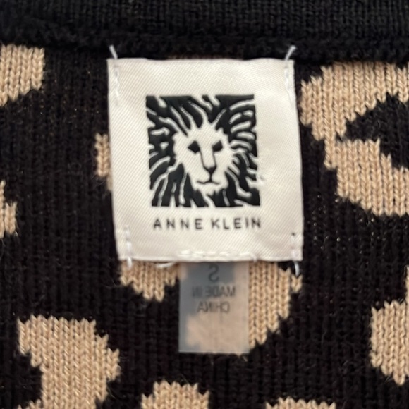 Anne Klein Poncho Sweater Leopard Print Size S - Picture 3 of 8